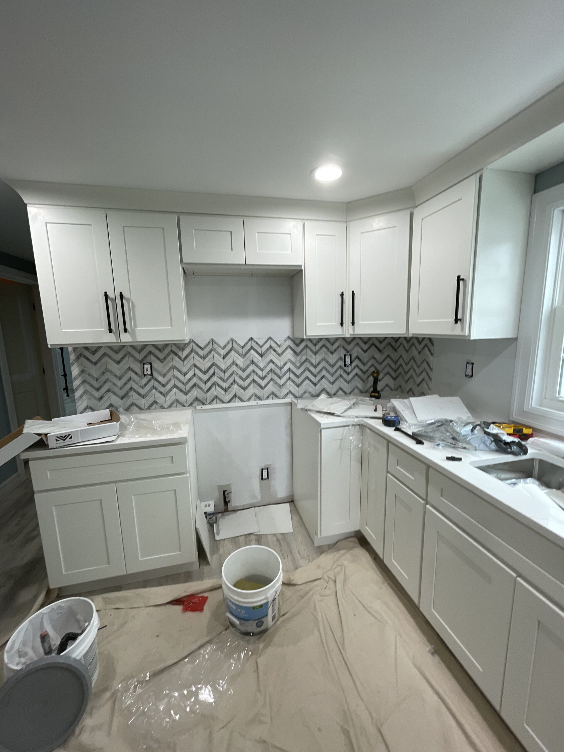 Kitchen remodel — white cabinets