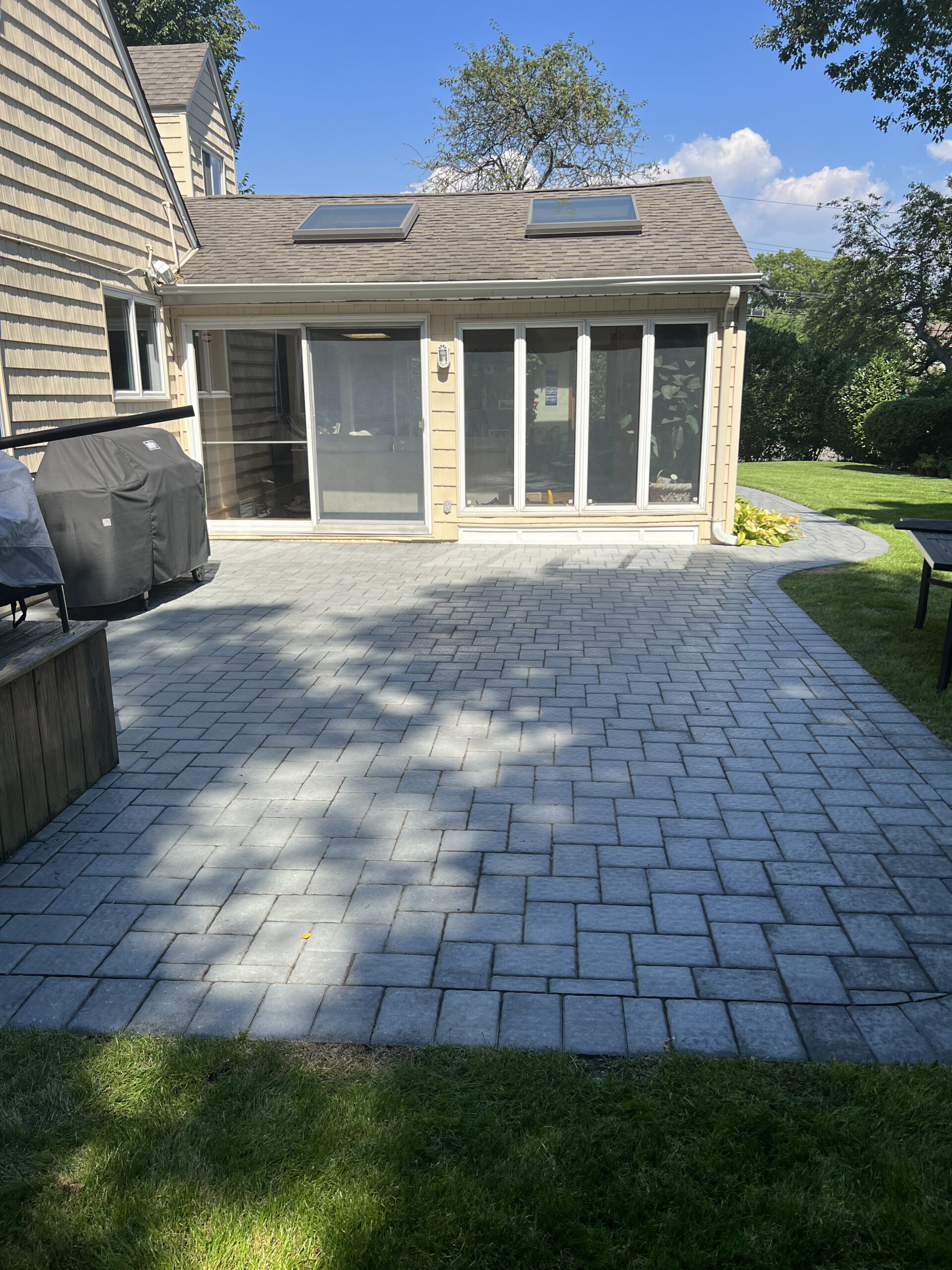 Patio paver installation
