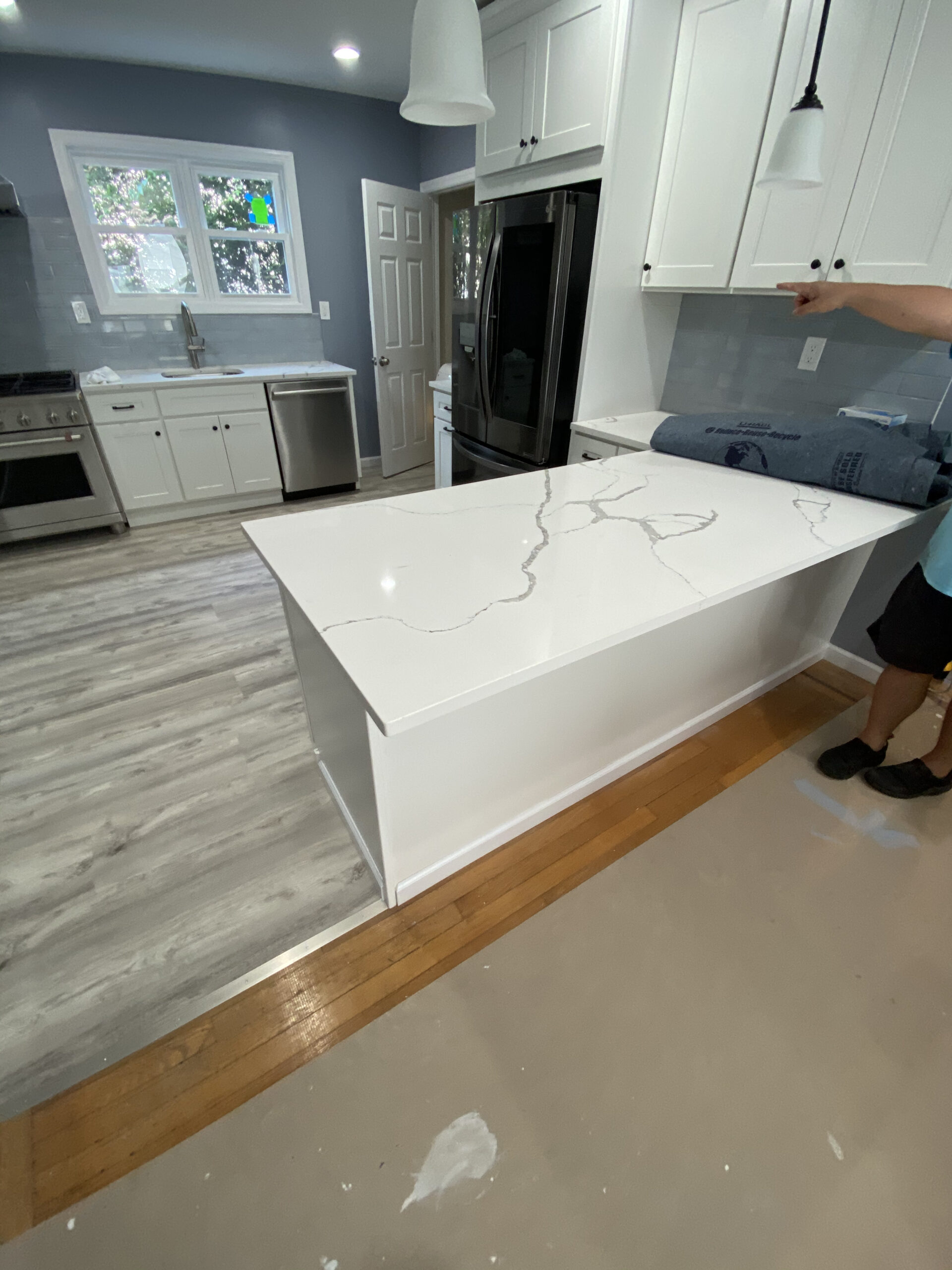 Kitchen island installation